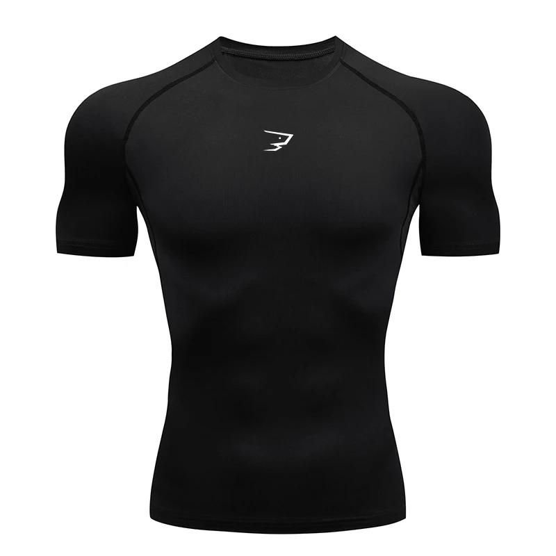 

Men Running Compression T-shirt Short Sleeve Sport Tees Gym Fitness Sportshirts Male Jogging Tracksuit Homme Athletic Shirt Tops XS