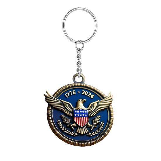 

Отпразднуйте 250 лет американской гордости Брелок в форме совы с узором флага США Брелок к 250-летнему юбилею Универсальный сувенир D