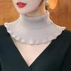Women's High-Neck Knitted Snood Pullover: Warm, Decorative Wool Collar for Neck and Cervical Spine Protection