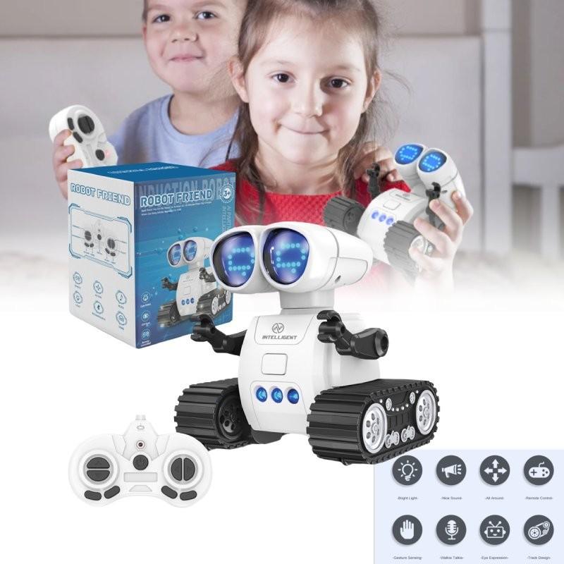 Mini Remote Control Programming Robot With Colorful Led Lights And Gestures For Kids
