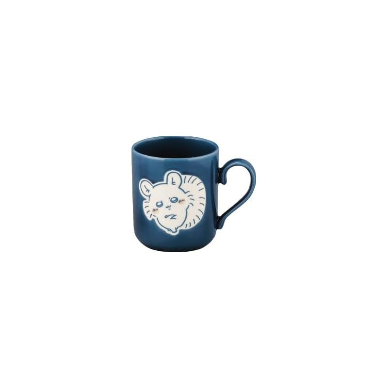 Chiikawa Official Licensed Mug, 300ml, Approx. 8 x 9cm Diameter, Flying Squirrel Colors, Microwave and Dishwasher Safe, Made in Japan, Navy, CKW14-11