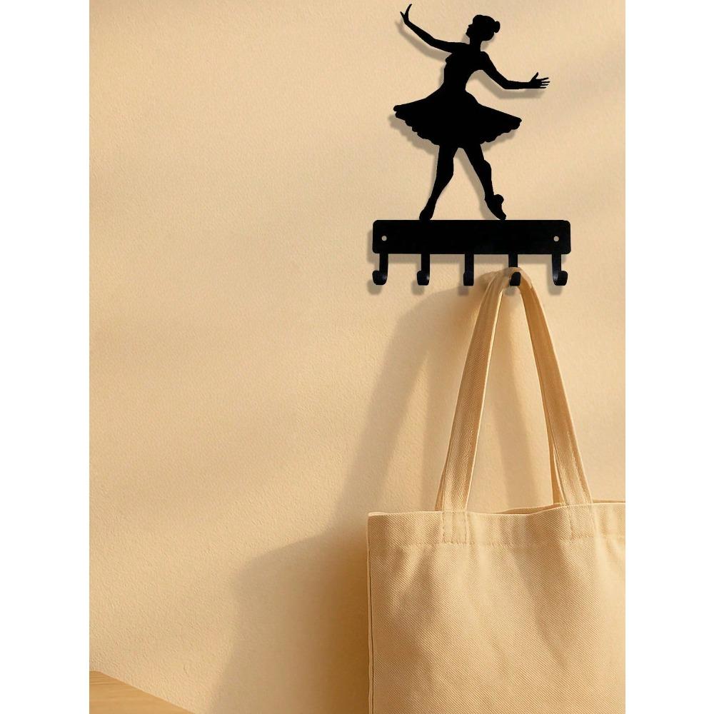 1pc Ballerina Wall Hook Decorative Metal Hooks for Entryway Kitchen Multi-Purpose Storage Holder for Hanging Mugs Towels Keys Bags Coats