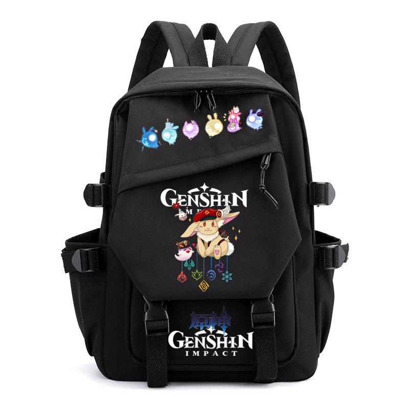 Mochila Escolar Estudante Viagem Caderno Presente para Crianças Bolsa Genshin Impact