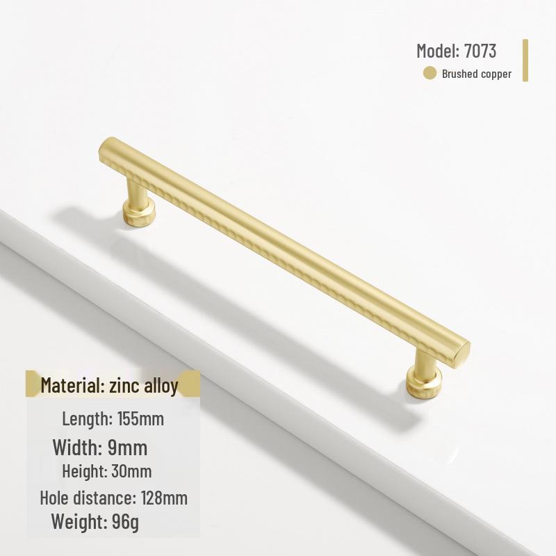 French Modern Gold Zinc Alloy Cabinet Handle