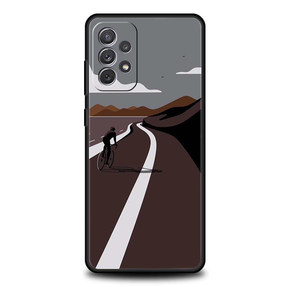 Mountainbike Cycling Kunst Handyhülle für Samsung A51 A71 A21S A11 A15 A25 A31 A41 A23 A33 A53 A73 A03S A05S A13 5G A35 A55 Cover