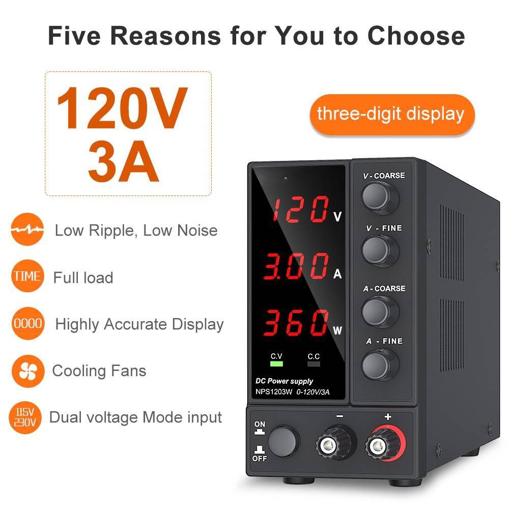 Adjustable Dc Power Supply Dual Digital LED Display Laboratory Power Supply Regulator Highly Accurate Display Source Power