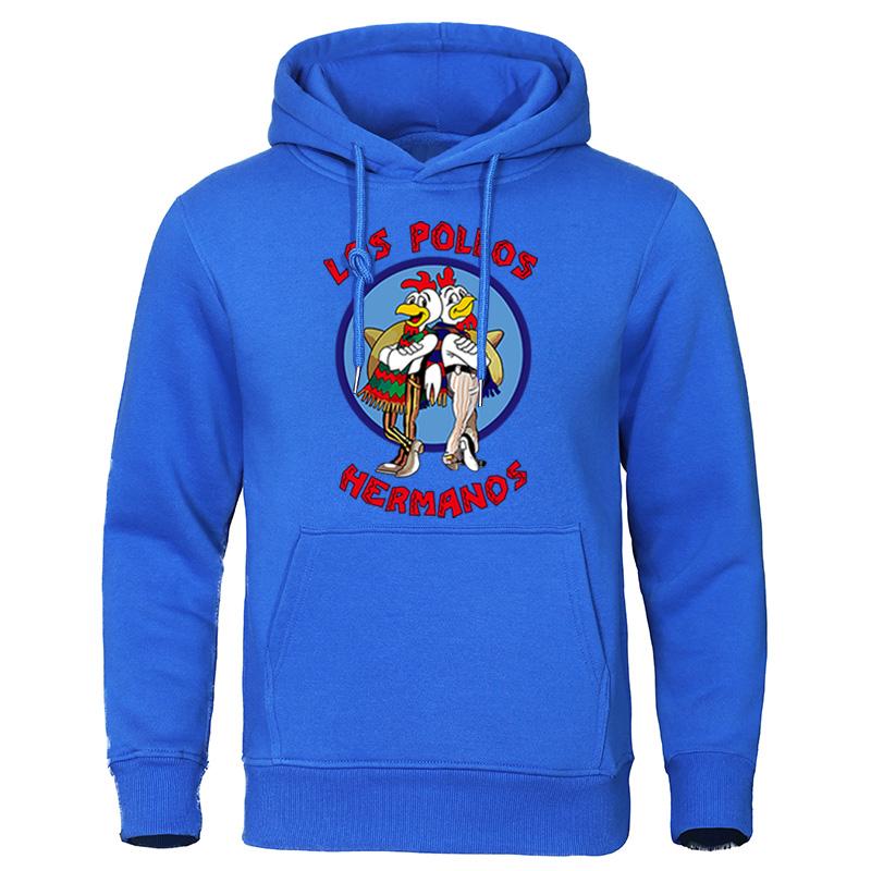 Men's Hoodies Loose Oversized Letter Print LOS POLLOS Hermanos Male Sweatshirts Chicken Brothers Pullovers Warm Breathable Hoody