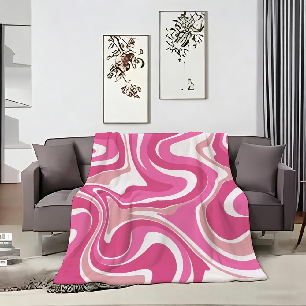 Classic Motif M-Marble Throw Soft Warm Throw Blanket for Bedroom Living Room Bed Travel Camping Picnic Gift