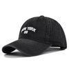 Cowboy Hat Embroidered Baseball Cap Embroidered Peaked Cap Denim Distressed Sun Hat Curved Brim Hat