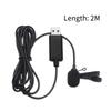 Portable USB Mini Microphone 2m Lapel Lavalier Mic Clip-on External Buttonhole Microphones for Laptop PC Computer Recording Chat