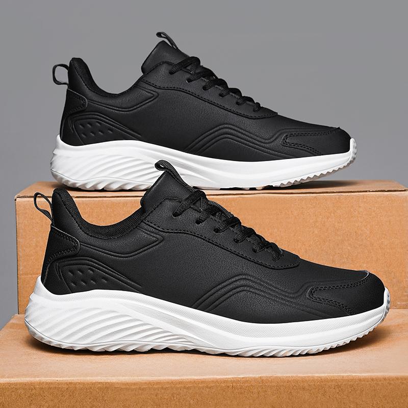 Męskie Sneakersy Casualowe Outdoorowe Skórzane Buty do Biegania Oddychające Buty do Chodzenia Męskie Modne Buty do Wspinaczki Styl Brytyjski