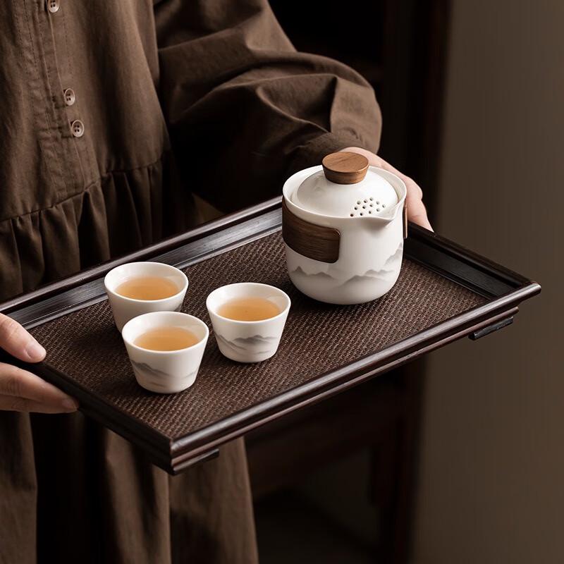 Shangqi Ceramic Portable Kung Fu Travel Tea Set