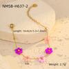 GEMCHIC Women's Colorful Flower Beaded Bracelet Fashion Simple Luxury Jewelry