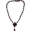 Gothic Rose Pendant Necklace With Cross Chain Alloy Jewelry For Women And Men