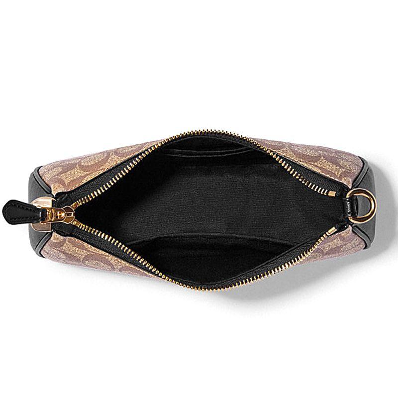 Coach Teri 24 Classic Logo Leather Shoulder Bag Women Shoulder Bag Brown CA548-IMCBI
