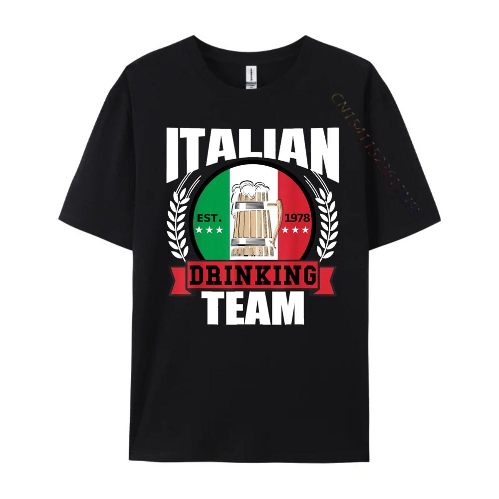 Italian Drinking Team Funny Italy Flag Beer Party Gift Idea Mens Designer Clothes Sale