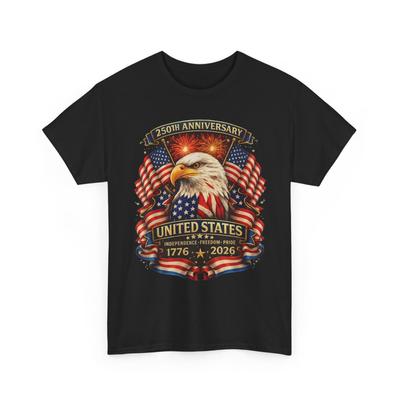 250th Anniversary USA 1776 2026 Shirt, 250 Years of Freedom USA Flag T-Shirt