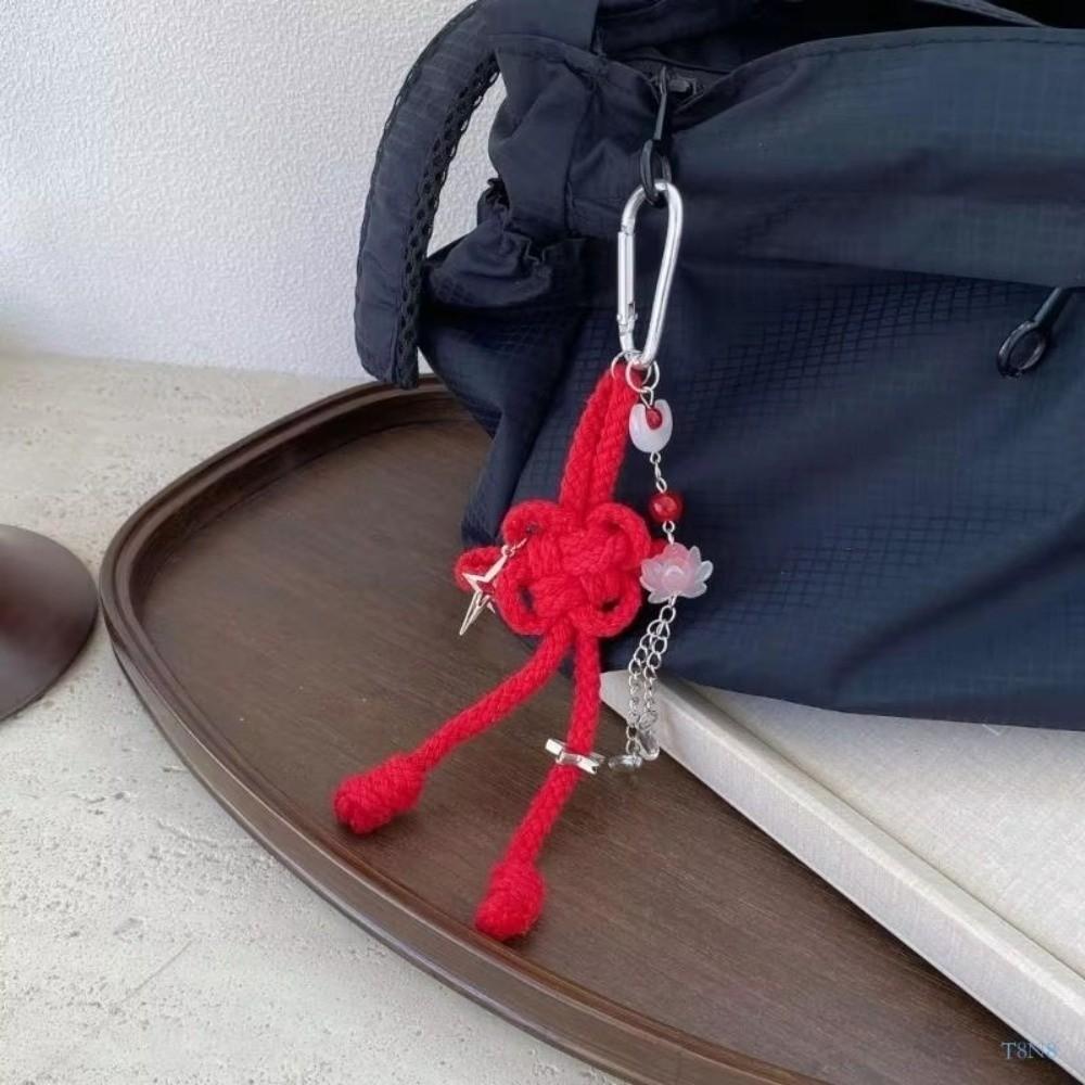 Cultural Chinese Knot Keychain Traditional Braided Braided Knot Keychain Bag Hanging Decoration
