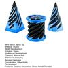3Pcs/Set 3D Printed Spiral Cone Impossible Pyramid Passthrough Sculpture Spiral Cylinder Figurine Stress Anxiety Relief Kids Adults Educational