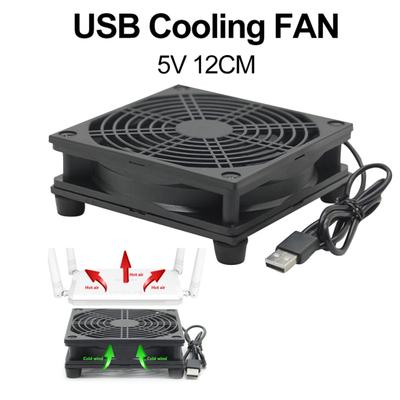 12cm 5V USB Strømforsyning TV Set-Top Box Ruter Radiator Cooler Luftkjølevifte