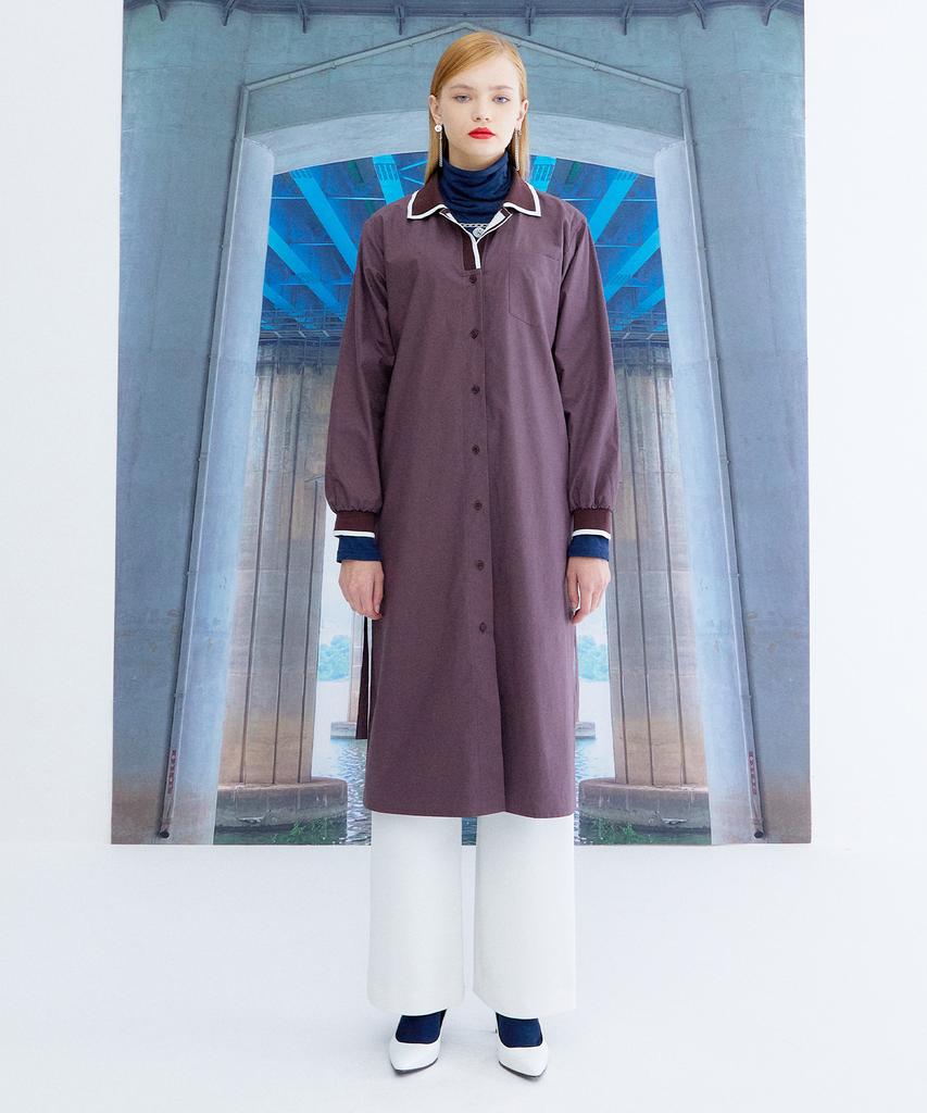 THE STUDIO K Pique Shirt Dress_Brown