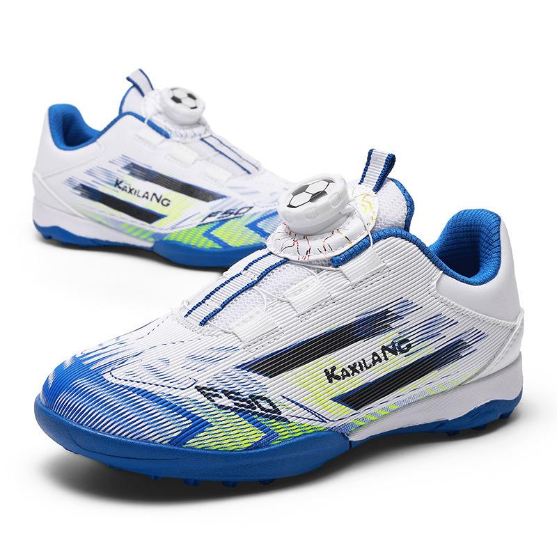 Rotary Buckle Free Children'S Football Shoes Boys Elementary School Students Broken Nails Children'S Youth Training Boys Sports Shoes