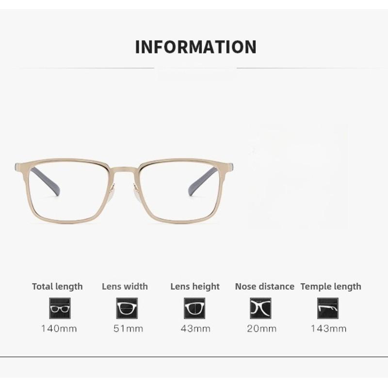 High Definition Photochromic Myopia Glasses Square Full-Frame Business Ultra-Lightweight Eyewear Minus Diopter 0 To -4.0