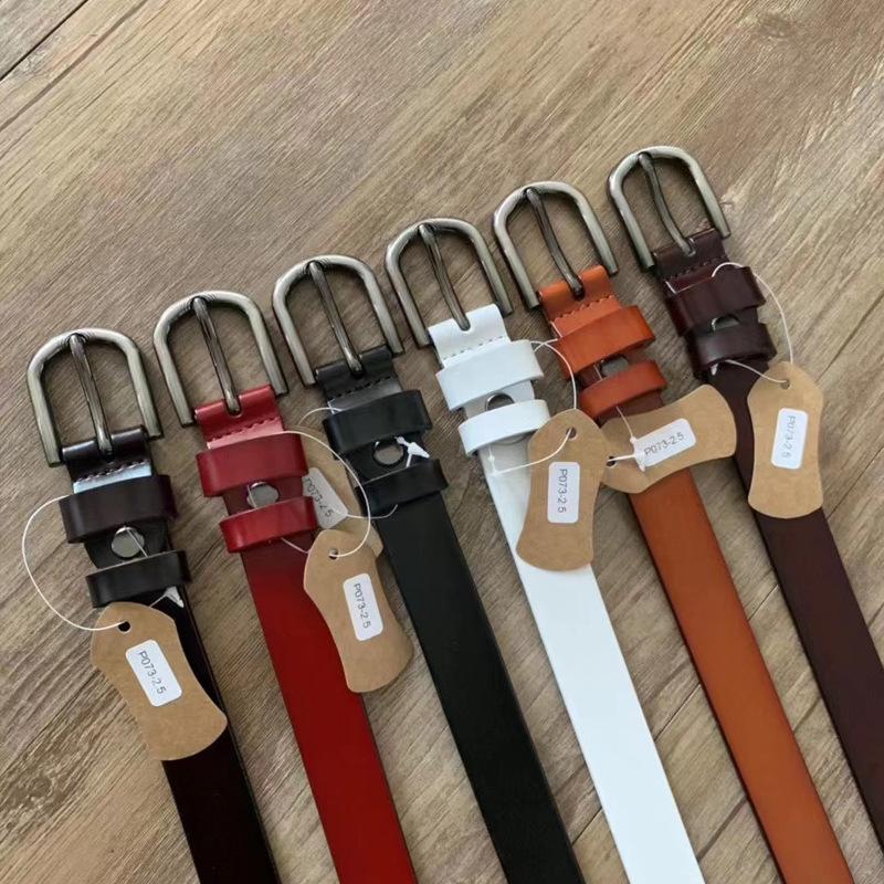 Belt Women'S Retro Niche Cowhide Leather Belt With Jeans Belt