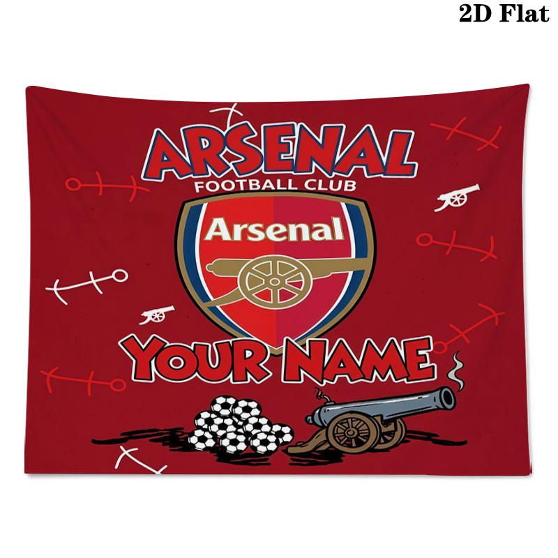 Custom Name Arsenal Printed Tapestry – Wall Hanging for Bedrooms, Dorms, and Home Decor
