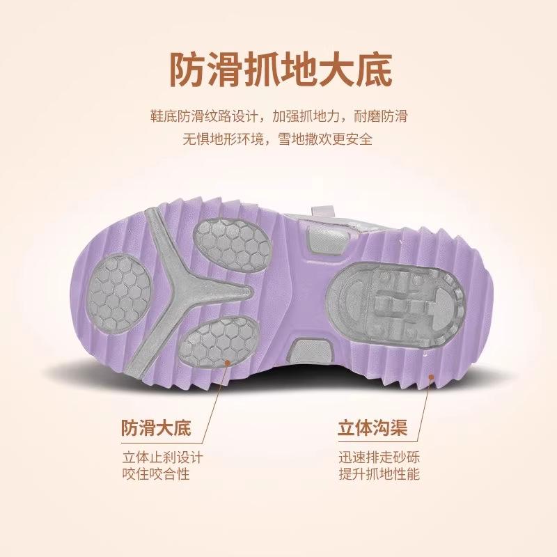 Children's Snow Boots 2025 Winter New Girls' Fur Integrated Waterproof and Non-slip Boys Thickened Cold-resistant Cotton Shoes