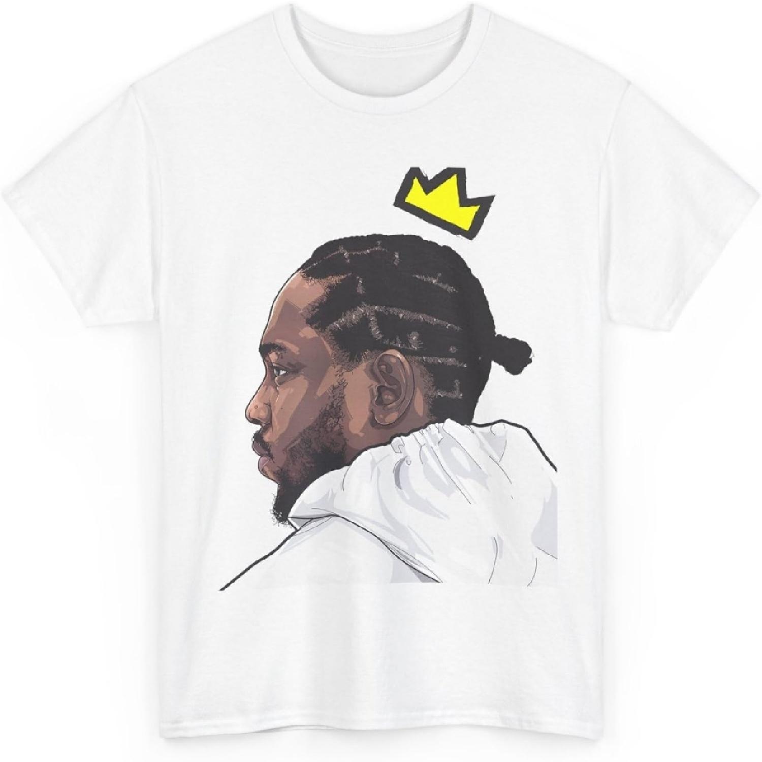 Glass House Apparel Custom Graphic Lamar T Shirt Crewneck King Kendrick Cotton Short Sleeve Classic KDot Tee Shirt S