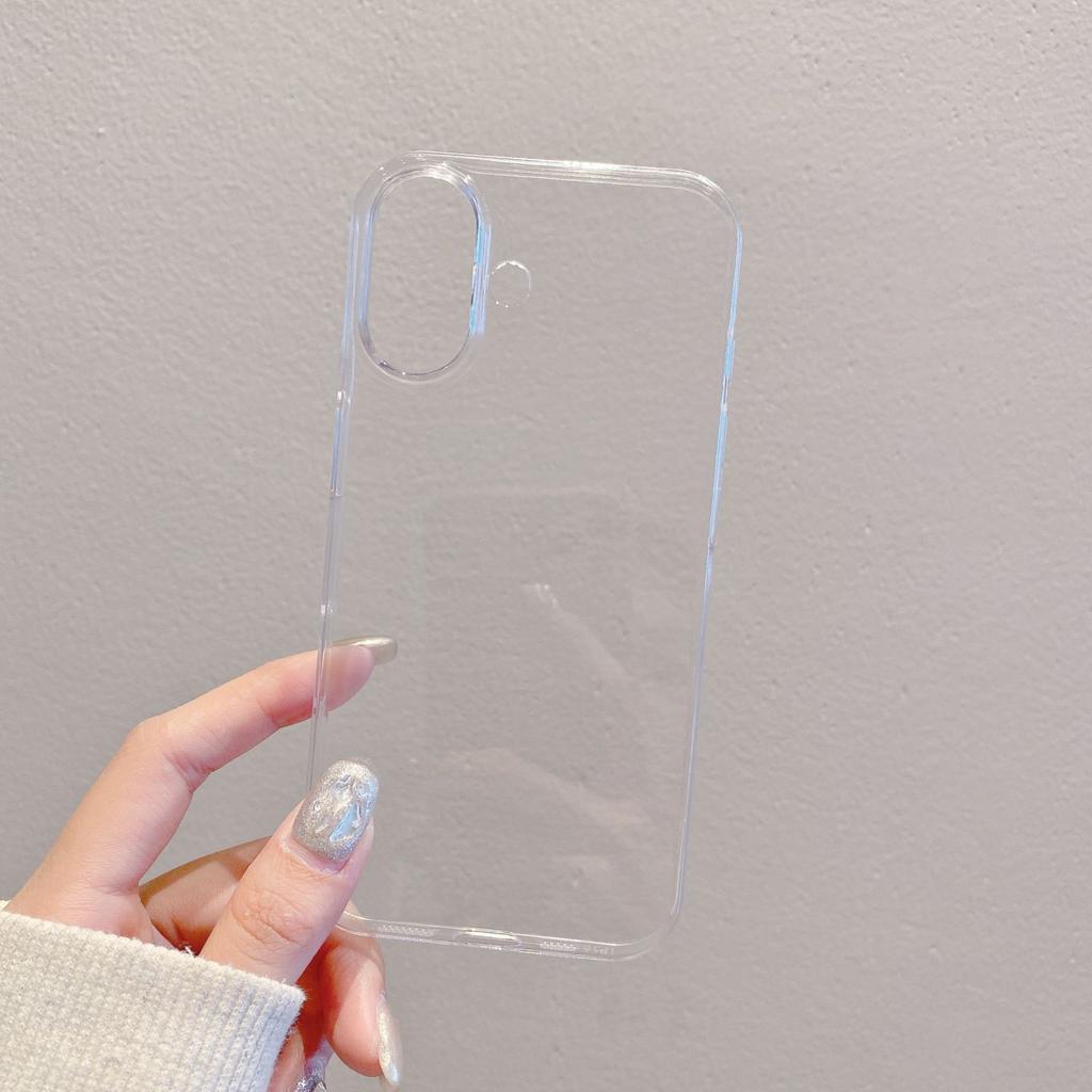 Luxury Transparent Hard PC Phone Case For iPhone 17 16 15 14 13 12 Mini 11 Pro Max X XR XS 7 8Plus Shockpoof Crystal Clear Cover