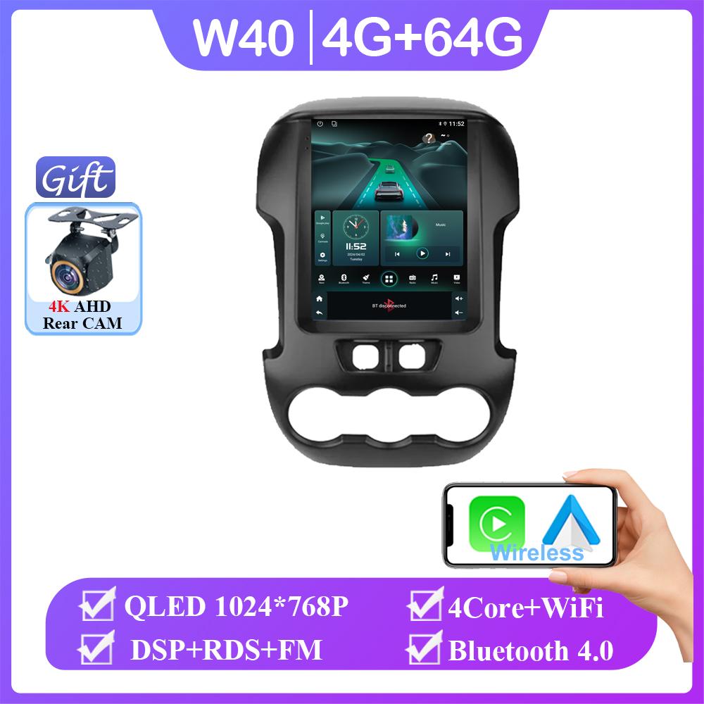9.7 Inch Android 14.0 For Ford Ranger 2012 2013 2014 2015 Car Radio Stereo Auto DSP Carplay GPS Navigation Player Video 4G Lte