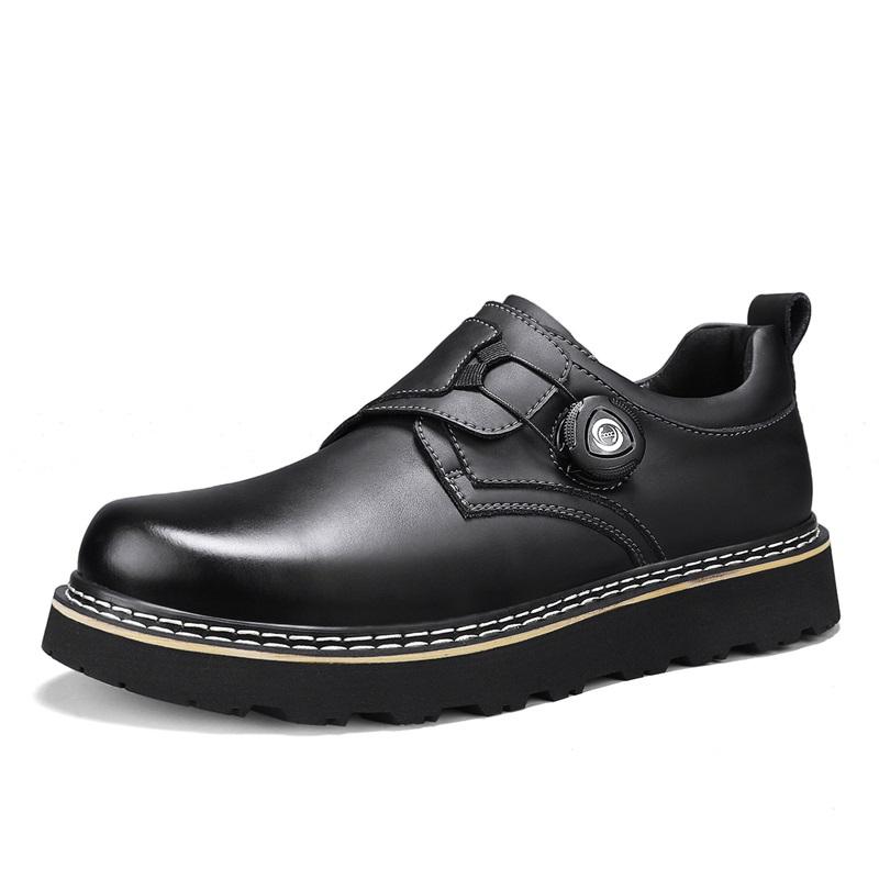 

Повседневная мужская кожаная обувь на четыре сезона, дизайнерский стиль, для работы и офиса, для отдыха, деловая, размеры 38-46, модная, больших размеров, НОВИНКА 46 чёрный