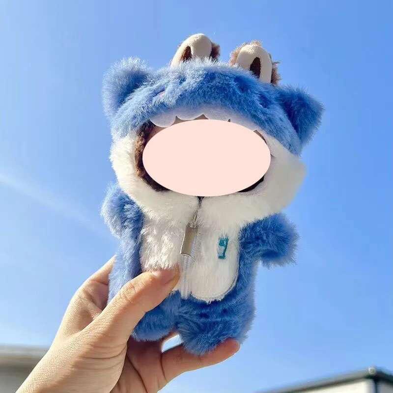 1517Cm Plush Doll Clothes For Labubu Doll'S Clothes Dinosaur Animal Suit Black Suit Rose Crown Outfit Accessories Doll Clothing