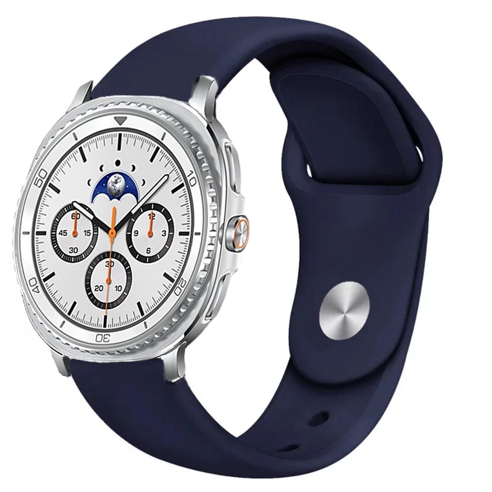 

Sports Silicone Strap for Samsung Galaxy Watch 8 44mm 40mm 8 Classic 46mm Bracelet Band for Samsung Galaxy Watch 8-7 Ultra 47mm Galaxy Watch 8 40mm полуночно-синий