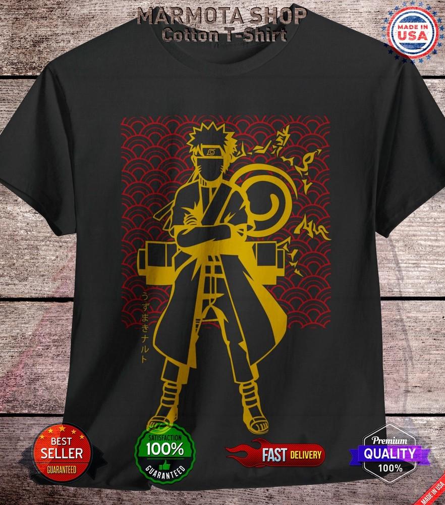 

Naruto Uzumaki Shirt Shippuden Kurama Kyubi Anime Unisex Tee T-Shirt All Size L