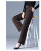 Elastic High-Waist Wide-Leg Pants for Middle-Aged and Elderly Women - Spring & Autumn Casual Plus Size