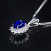Fashionable Ruby Necklace for Women Princess Wedding Pendant Elegant Collarbone Chain
