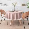 Modern Minimalist Cotton Linen Round Tablecloth Handmade Lace Thickened Table Cloths Simple Waterproof Dustproof No Odor Table Cover