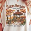 Stars Hollow Connecticut Shirt, Cozy Fall Town Graphic Tee, Autumn Pumpkin Shirt, Small Town Aesthetic Tee, Fall Lover Gift