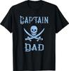 T-shirt Homme Homme Capitaine Papa Pirate Lac Navigation Fête des Pères
