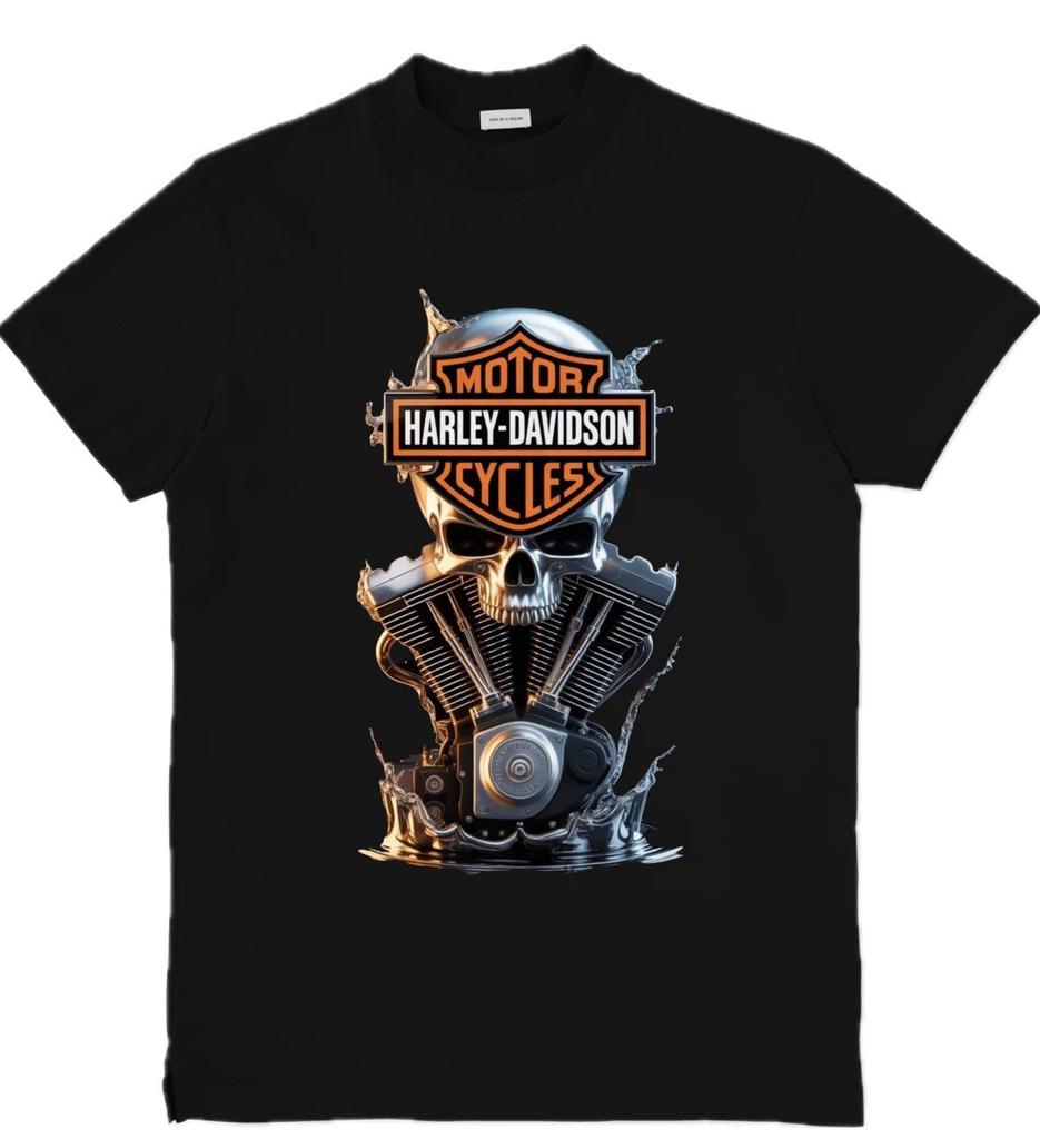 Harley-Davidson Geïnspireerd Grafisch Unisex T-shirt Adelaar Schedel Grafisch T-shirt S-3XL