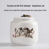 Small Ceramic Tea Caddy: Moisture-Proof, Sealed White Porcelain Jar