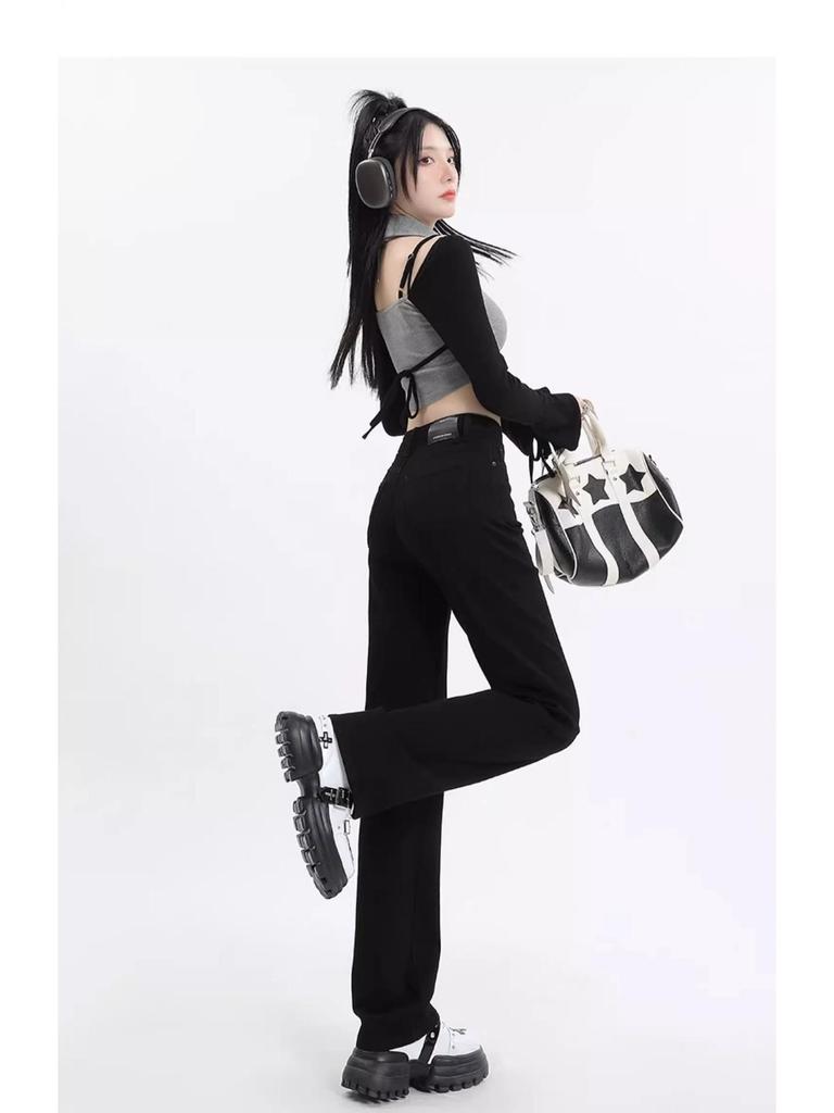 Women's High Waist Straight Leg Jeans - Slimming Petite Fit, Spring/Summer 2025 Collection