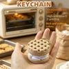 Calming Keychain Keys Finger Button Anti-Stress Toys Rabbit Cake Heart Waffles Funny Decompression Gifts For Children Adults