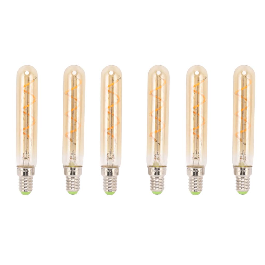 2 PCS E14 LED Light Bulb 3w Golden Tubular Bulb for Pendant Wall Scones Tube Light Bulbs Desk Lamp