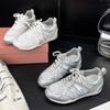 Fashion Jogging Dad Shoes for Women 2025 Summer New Thick-soled Breathable Net Lightweight and Versatile Casual Sports Shoes for Women