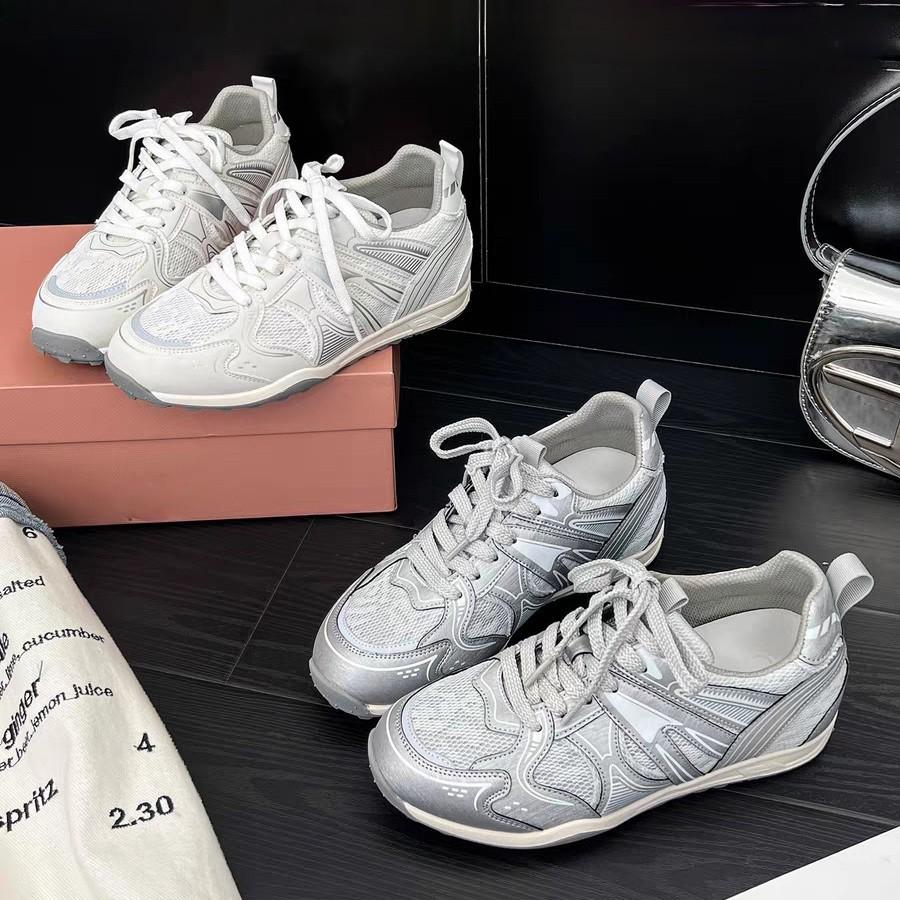 Fashion Jogging Dad Shoes for Women 2025 Summer New Thick-soled Breathable Net Lightweight and Versatile Casual Sports Shoes for Women