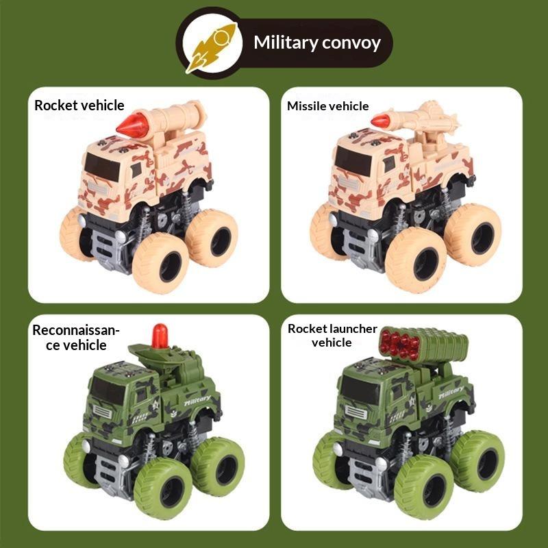 1Pcs Truck Engineering Vehicle Toy Friction Powered Inertia Car With Shock Absorber For Kids Birthday Play Gift